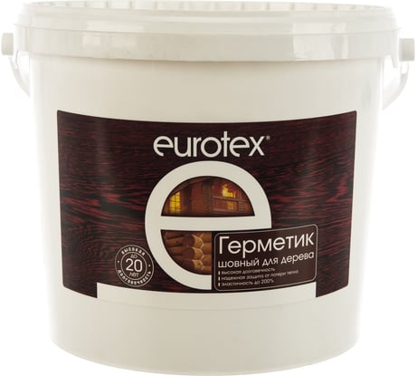 Шовный герметик для дерева Eurotex белый 6 кг 1 25190