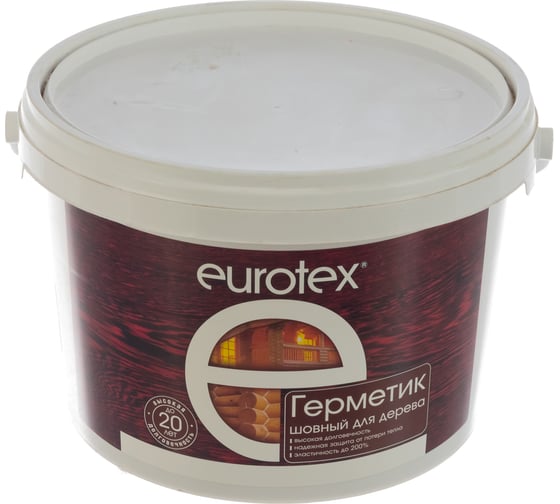 Шовный герметик для дерева Eurotex калужница 3 кг 1 27156