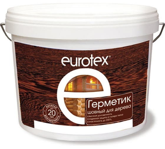 Шовный герметик для дерева Eurotex калужница 6 кг 1 27157 1