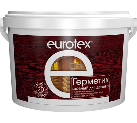 Шовный герметик для дерева Eurotex сосна 3 кг 1 25471