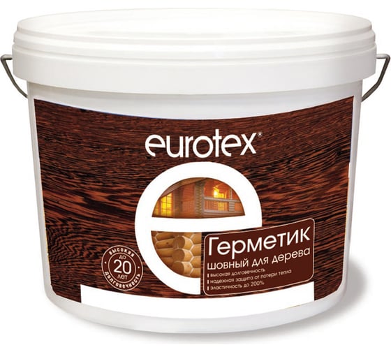 Шовный герметик для дерева Eurotex сосна 3 кг 1 25471