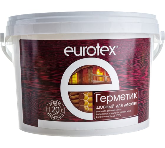 Шовный герметик для дерева Eurotex сосна 3 кг 1 25471