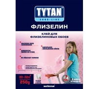 Клей для флизелиновых обоев с розовым индикатором TYTAN EURO-LINE ФЛИЗЕЛИН 250 гр 7017176 234926