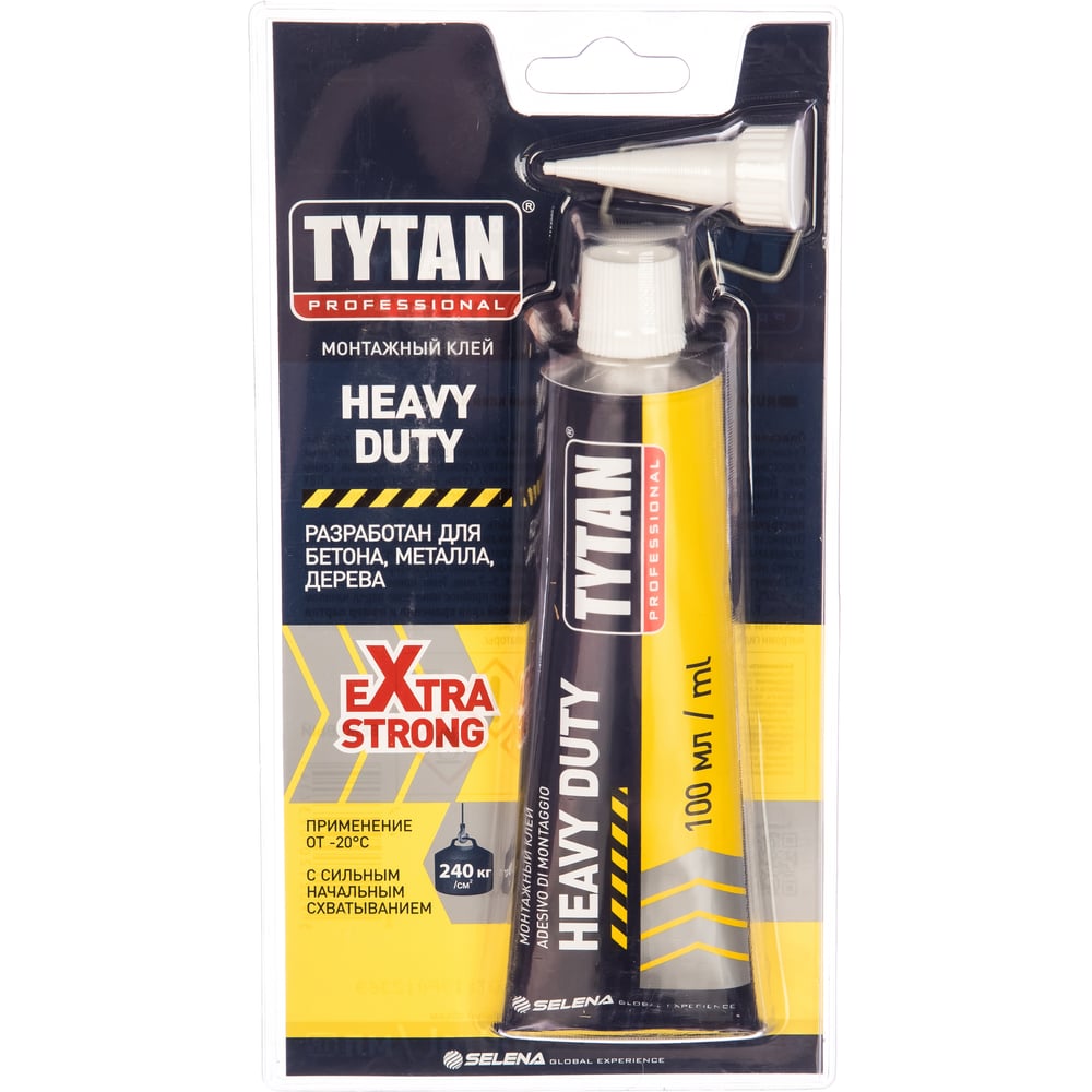 Монтажный клей TYTAN PROFESSIONAL HEAVY DUTY каучуковый 100мл 23714 ...