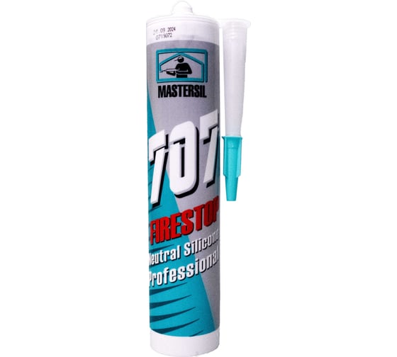 Герметик Mastersil силиконовый, огнестойкий firestop 707, серый, 280 мл 1232