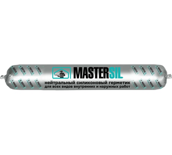 Герметик Mastersil силиконовый, нейтральный, черный, 600 мл 1700