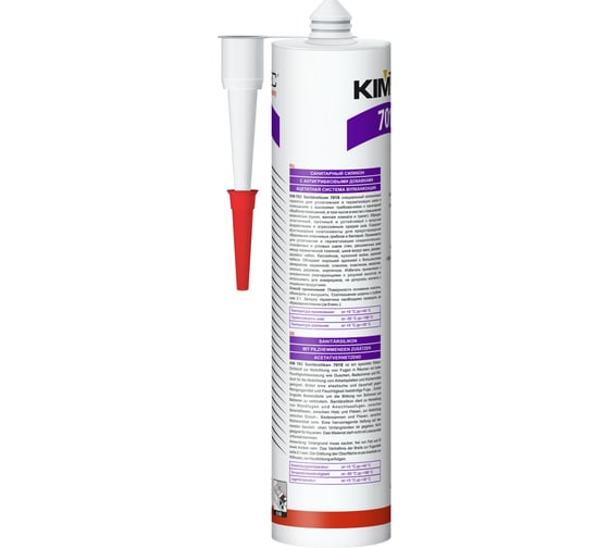Силиконовый санитарный герметик KIM TEC бесцв. 701S 280мл 02-01-52