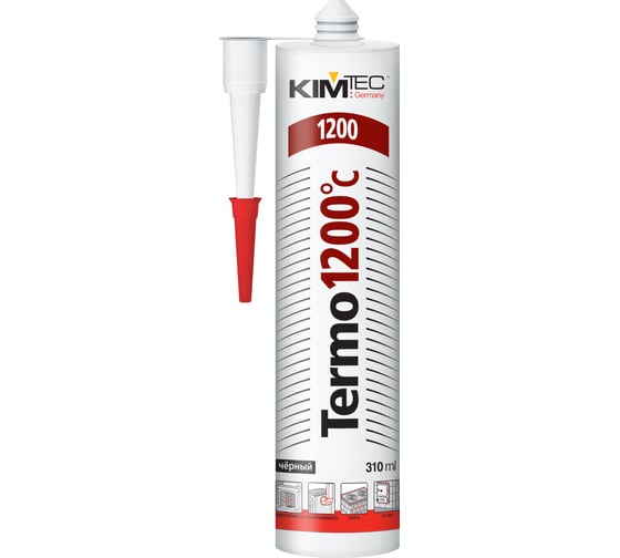 Герметик силикатный KIM TEC KAMIN 1500C черный 280мл 02-07-01