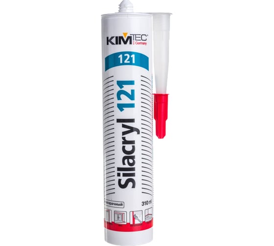 Герметик силикон акрил KIM TEC 121 прозрачный 310мл 57361