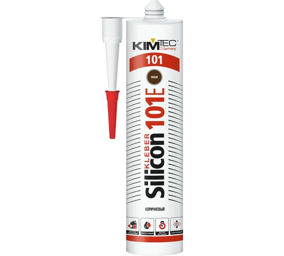 Силиконовый герметик KIM TEC коричневый 101Е 280мл 11613899