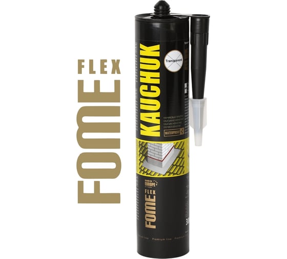 Каучуковый герметик FOME FLEX Kauchuk (прозрачный; 300 мл) 01-4-2-010