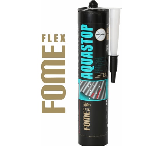 Каучуковый герметик FOME FLEX Aquastop (прозрачный; 300 мл) 01-4-2-009
