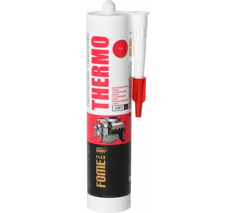 Силиконовый высокотемпературный герметик FOME FLEX Thermo (красный; 315 градусов; 300 мл) 01-4-2-006