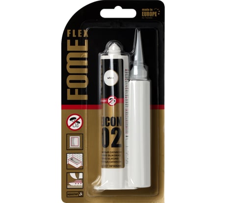 Силиконовый герметик FOME FLEX SANITARY SILICON 102 (белый; 70 мл) блистер 01-4-1-151