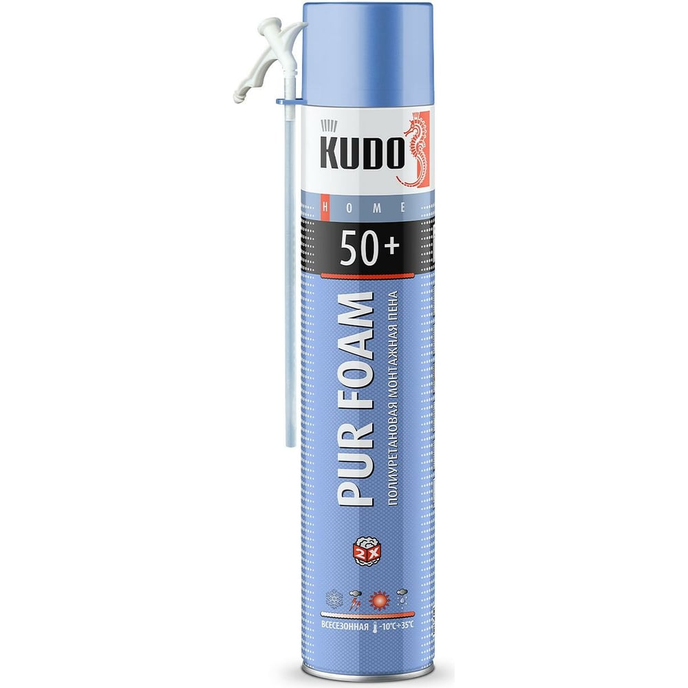 Пена полиуретановая монтажная всесезонная 50+ (1000мл) (KUDO)
