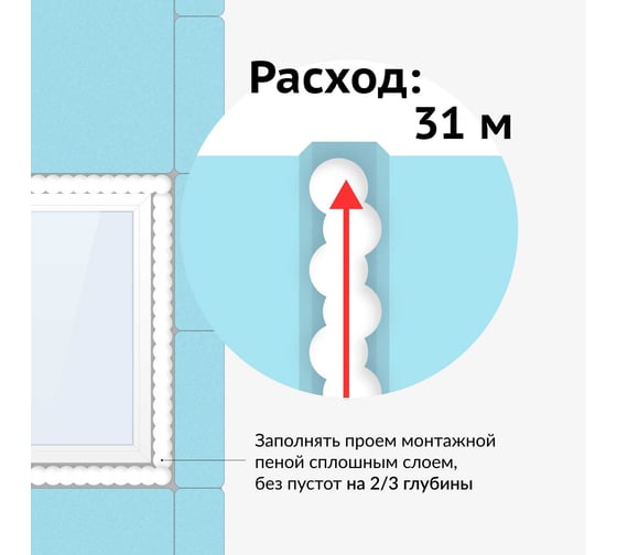 Полиуретановая монтажная профессиональная всесезонная пена KUDO HOME 35 KUPHP06U35