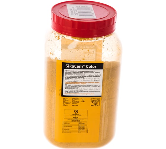 Пигменты для бетона и строительных растворов Sika SikaCem Color S желтый RU, 0.4 кг 421
