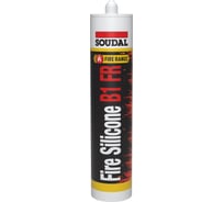 Огнестойкий силикон SOUDAL B1 FR, серый, 300 мл 147412