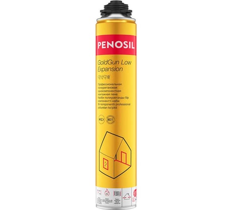 Монтажная профессиональная пена Penosil с низким расширением всесезонная GoldGun Low Expansion 750 мл A1573Z