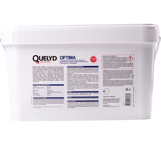 Готовый клей для стеклообоев QUELYD OPTIMA 15 л 7476 30860511