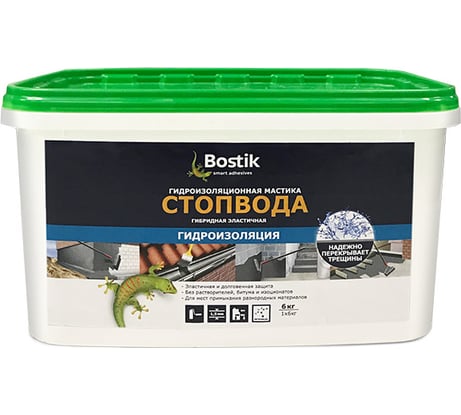 Гидроизоляционная мастика СтопВода Bostik SMP 6 кг 30613152