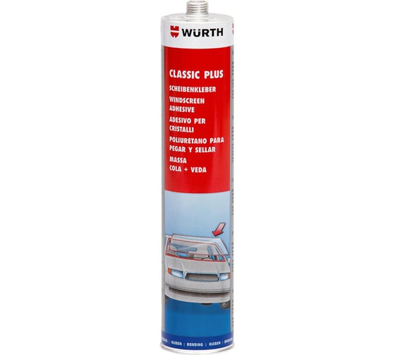Герметик для стекол WURTH CLASSIC-PLUS 310 мл 0890023701053 12