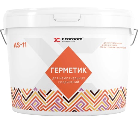 Акриловый герметик для межпанельных швов ECOROOM AS-11 белый, 7 кг E-Герм-4182/7