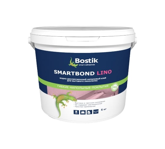 Клей для бытового линолеума Bostik SMARTBOND LINO 6 кг 50024468