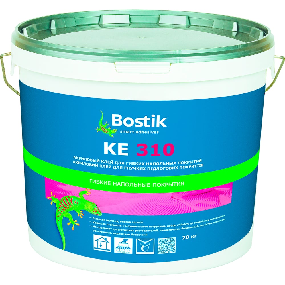 Акриловый эмульсионный клей Bostik KE 310 20 кг 30043554 - выгодная ...
