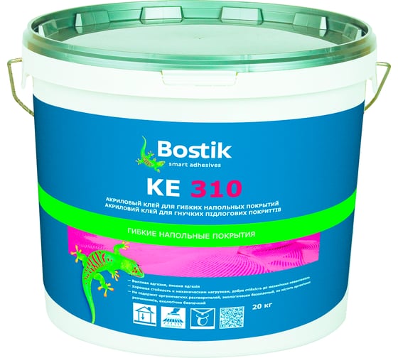Акриловый эмульсионный клей Bostik KE 310 20 кг 30043554