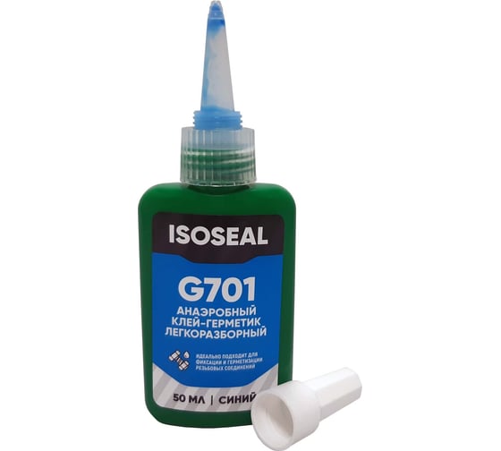 Анаэробный легкоразборный фиксатор резьбы Isoseal G701, синий, 50 мл 7012307