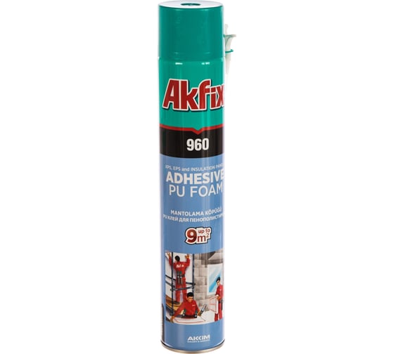 Бытовая клей-пена для пенополистирола и пенопласта Akfix 900 гр. FA019 1
