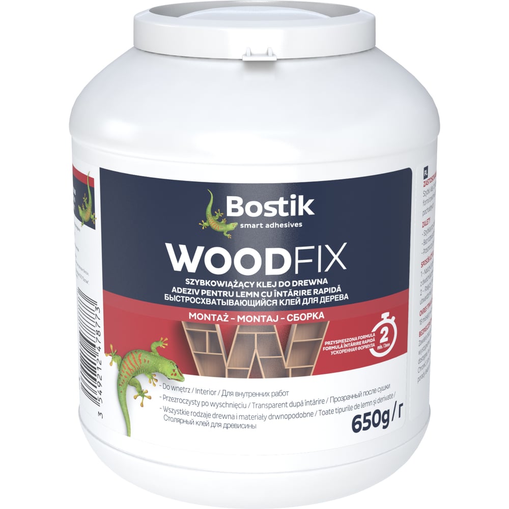 Быстросхватывающийся клей для дерева Bostik WOOD FIX 650 г 30612000 ...