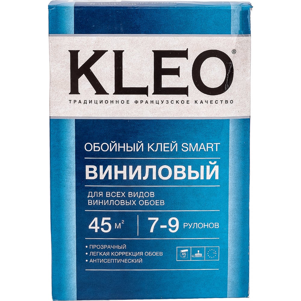 Обойный клей для виниловых обоев KLEO сыпучий 021 SMART 7-9P - выгодная  цена, отзывы, характеристики, фото - купить в Москве и РФ