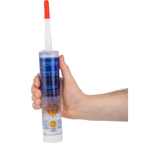 Идеальный герметик BOSTIK Perfect Seal Мульти, прозрачный, 300 г 202301101