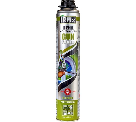 Профессиональная монтажная летняя пена IRFIX GUN 750 мл 10002
