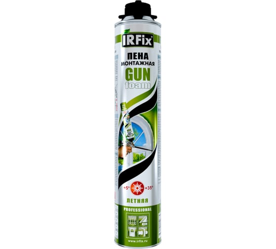 Профессиональная монтажная летняя пена IRFIX GUN 750 мл 10002