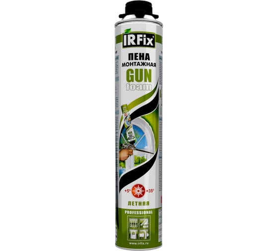 Профессиональная монтажная летняя пена IRFIX GUN 750 мл 10002 1