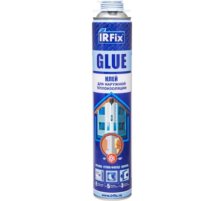 Монтажный клей пена для пенополистирола IRFIX GLUE проф. Всесезонная 800 мл 10016