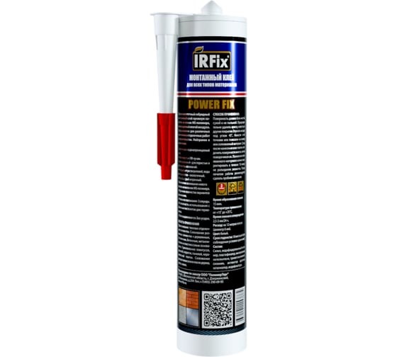 Монтажный клей IRFIX POWER FIX MS белый, 290 мл, мс-полимер 20038