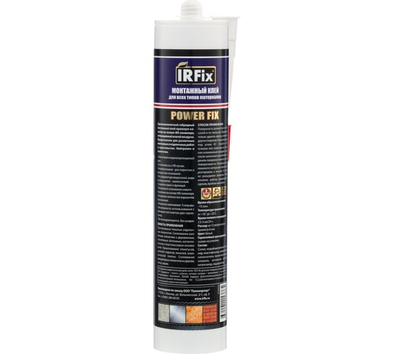 Монтажный клей IRFIX POWER FIX MS белый, 290 мл, мс-полимер 20038