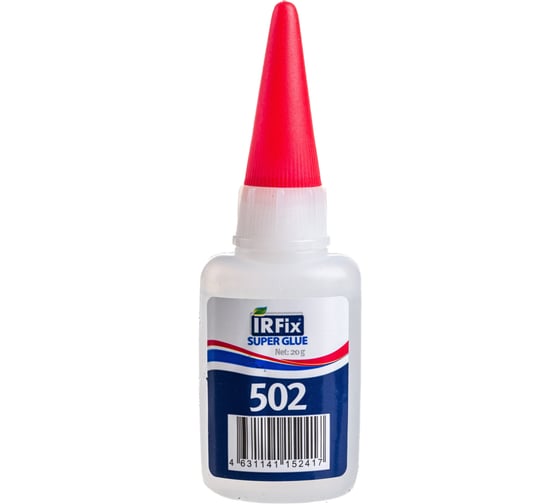 Секундный цианакрилатный клей IRFIX Super Glue 502 бесцветный 20 гр 20071