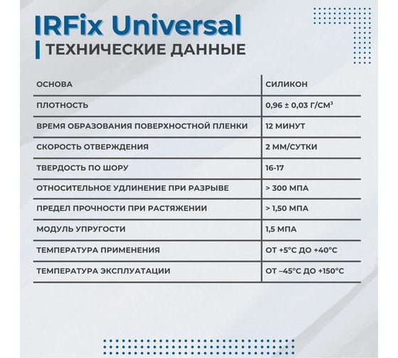 Герметик силиконовый универсальный IRFIX Universal коричневый 310мл 20033