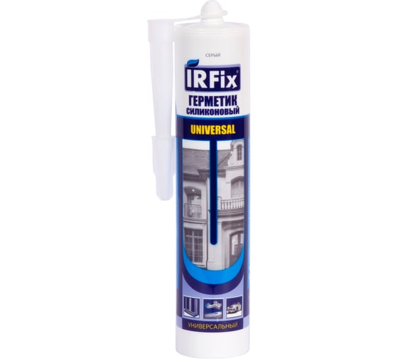 Герметик силиконовый универсальный IRFIX Universal серый 310мл 20032