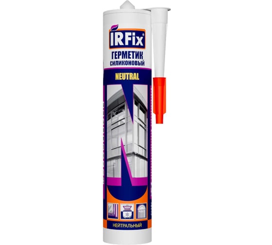 Силиконовый нейтральный герметик IRFIX Neutral бесцветный 310 мл 20018