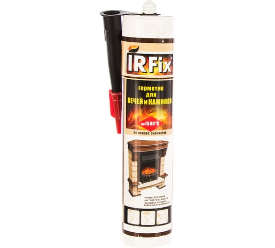 Герметик для печей и каминов IRFIX +1500 High Temperature Sealant черный 310 мл 20015