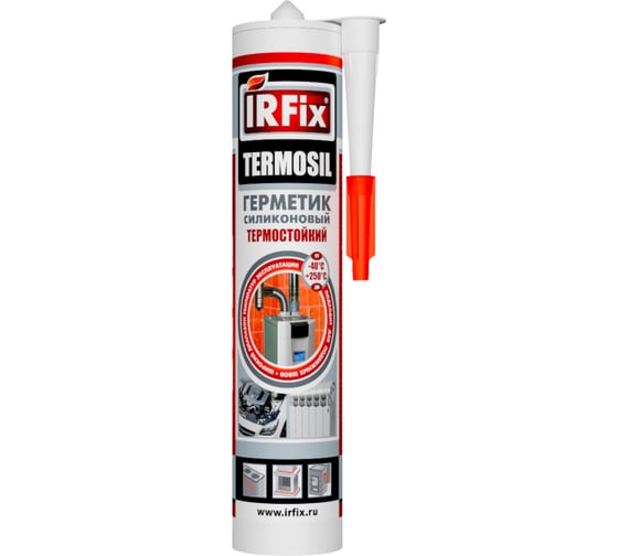 Высокотемпературный силиконовый герметик IRFIX TERMOSIL красный, 310 мл 20019