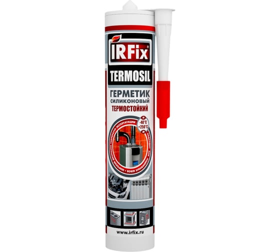 Высокотемпературный силиконовый герметик IRFIX TERMOSIL красный, 310 мл 20019 1