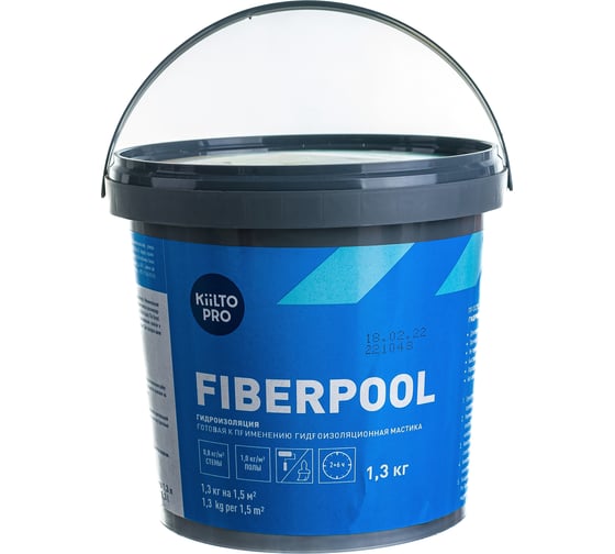 Гидроизоляционная мастика KIILTO Fiberpool 1.3 кг T3723.001