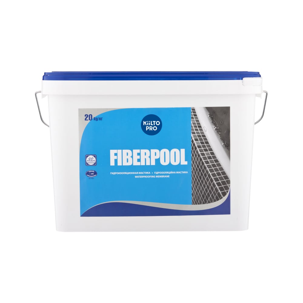 Гидроизоляционная мастика KIILTO Fiberpool 20 кг T3723.302 - выгодная .